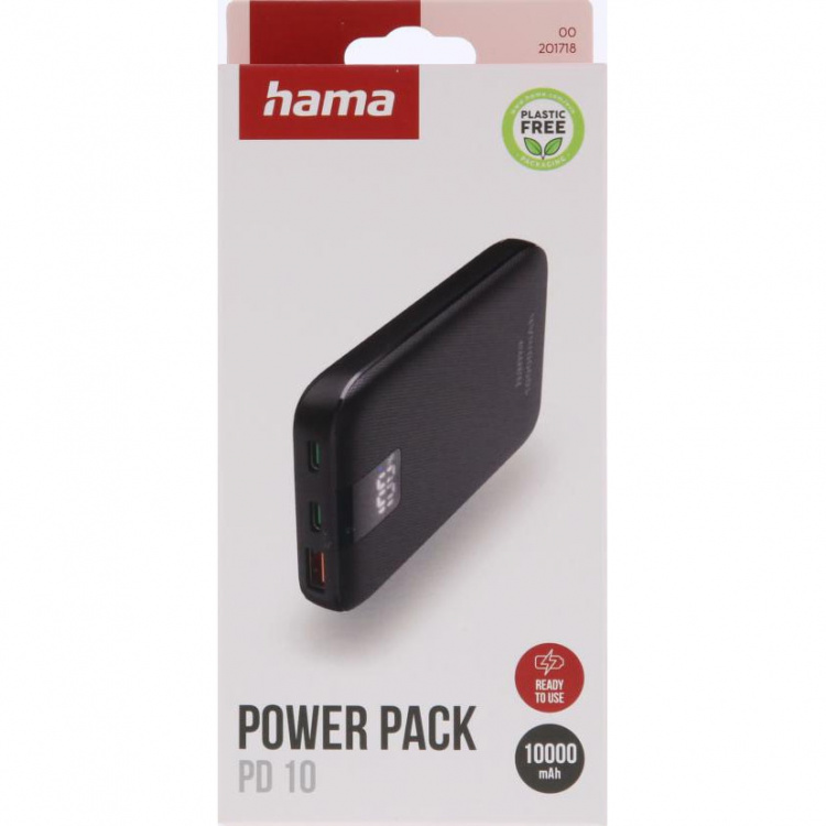 Hama Powerbank Pd 10000mah 2xUSB-C+1xUSB-A Antracit