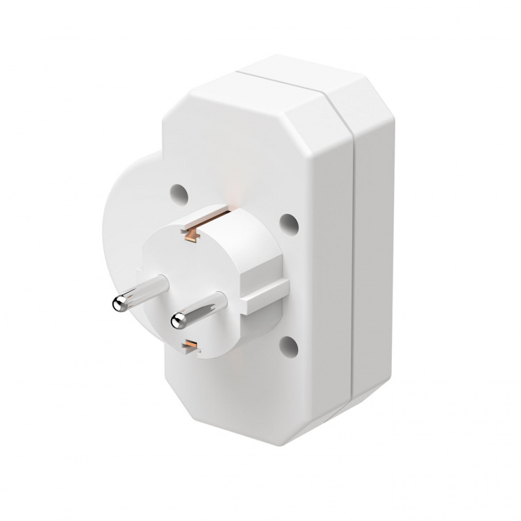 Hama Stikkontakt Adapter 3-Way Med Afbryder Hvid