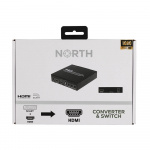 North SCART+HDMI til HDMI HD Konverter og Switch Sort