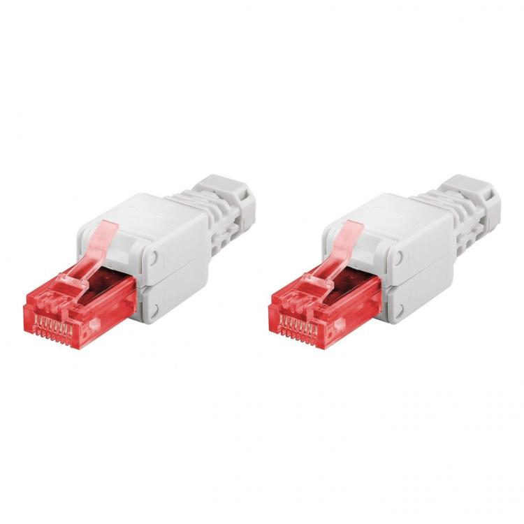 North RJ45 Stik til Cat6 kabel 2pak 8p8c Til montering uden Værktøj North RJ45 Stik til Cat6 kabel 2pak 8p8c Til montering uden Værktøj