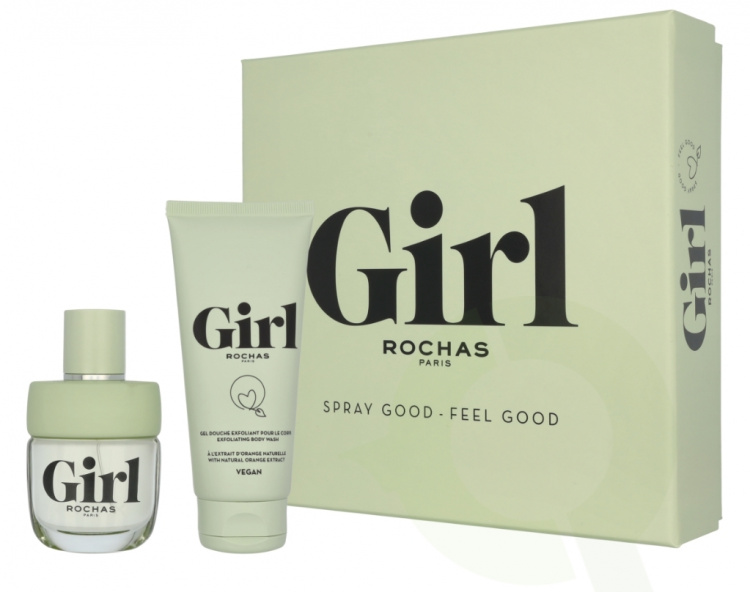 Rochas Girl Giftset 160 ml Edt Spray 60ml/Exfoliating Body Wash 100ml
