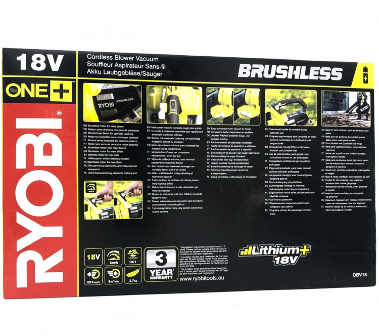 Ryobi One+ OBV18 Havesugemaskine/bladblæser Elektrisk Intet batteri