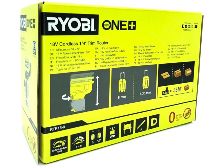 Ryobi RTR18-0 ONE+ 18V Overfræser Solo