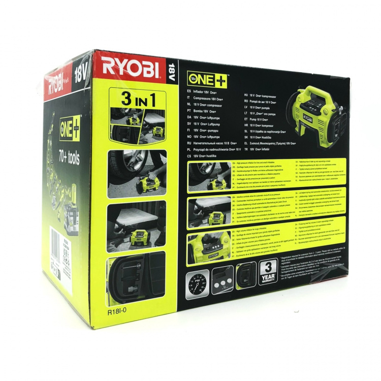 Ryobi One+ R18I-0 Luftkompressor intet batteri