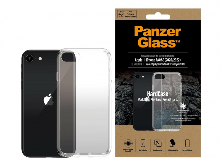 PanzerGlass HardCase Clear Edition Beskyttelsescover Klar Apple iPhone SE (2. generation), SE (3rd generation)