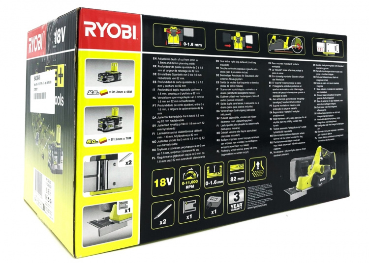 Ryobi R18PL-0 Høvl Intet batteri