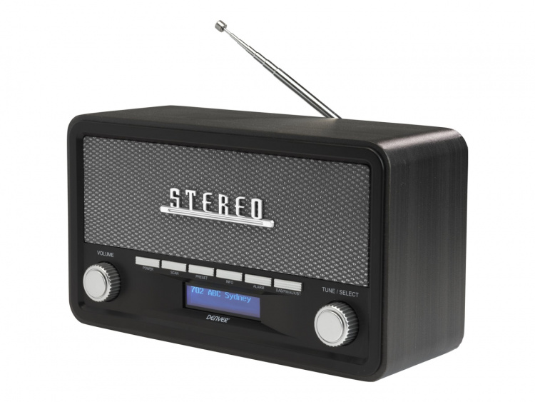 Denver DAB-18DARKGREY DAB bærbar radio Sort