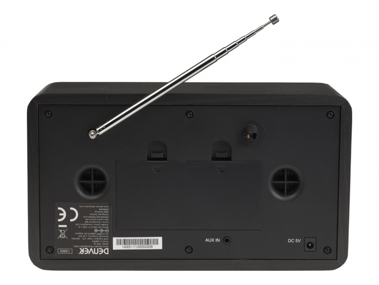 Denver DAB-18DARKGREY DAB bærbar radio Sort