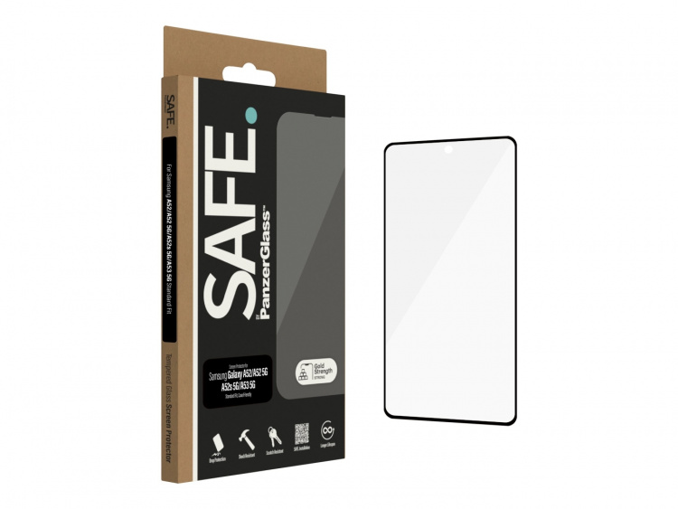 PanzerGlass SAFE. by PanzerGlass Skærmbeskytter Sort Transparent Samsung Galaxy A52, A52 5G PanzerGlass SAFE. by PanzerGlass Skærmbeskytter Sort Transparent Samsung Galaxy A52, A52 5G