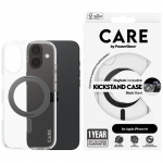 PanzerGlass CARE Kickstand Sort til Apple iPhone 16