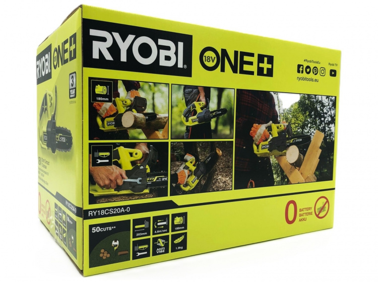 Ryobi ONE+ RY18CS20A-0 18V Kædesav 20cm Intet batteri