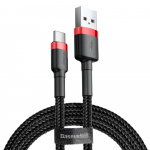 Baseus USB-A 2.0 til USB-C kabel 0.5m sort