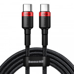 Baseus Cafule USB-C til USB-C kabel 100W 2m rød/sort