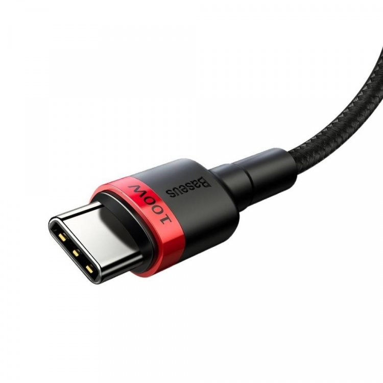 Baseus Cafule USB-C til USB-C kabel 100W 2m rød/sort