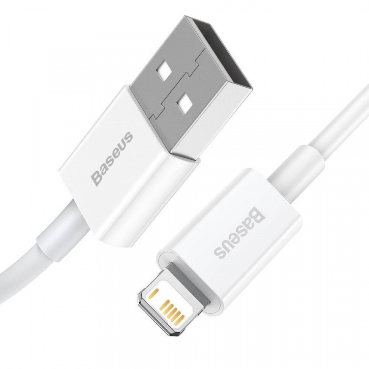 Baseus USB 2.0 til Lightning kabel 1m hvid