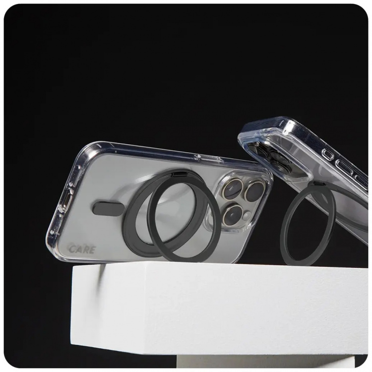 PanzerGlass CARE Kickstand Sort til Apple iPhone 16 Plus