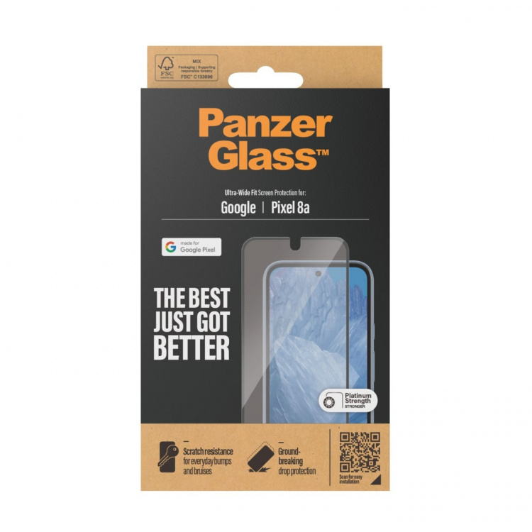 PanzerGlass Skærmbeskyttelse Pixel 8A Ultra-Wide Fit