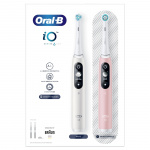 Oral B iO Series 6 Duo Electric Toothbrush, White & Light Pink