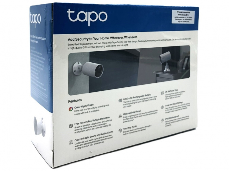 TP-Link Tapo C410 V1 Netværksovervågningskamera Udendørs Indendørs 2304 x 1296 TP-Link Tapo C410 V1 Netværksovervågningskamera Udendørs Indendørs 2304 x 1296