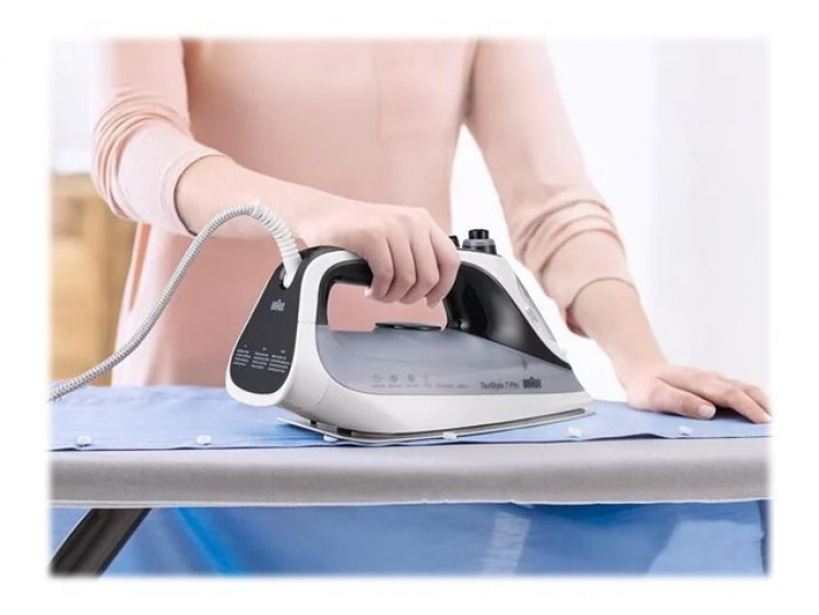Braun TexStyle 7 Pro SI 7149 Dampstrygejern 2900W Sort Grå Hvid