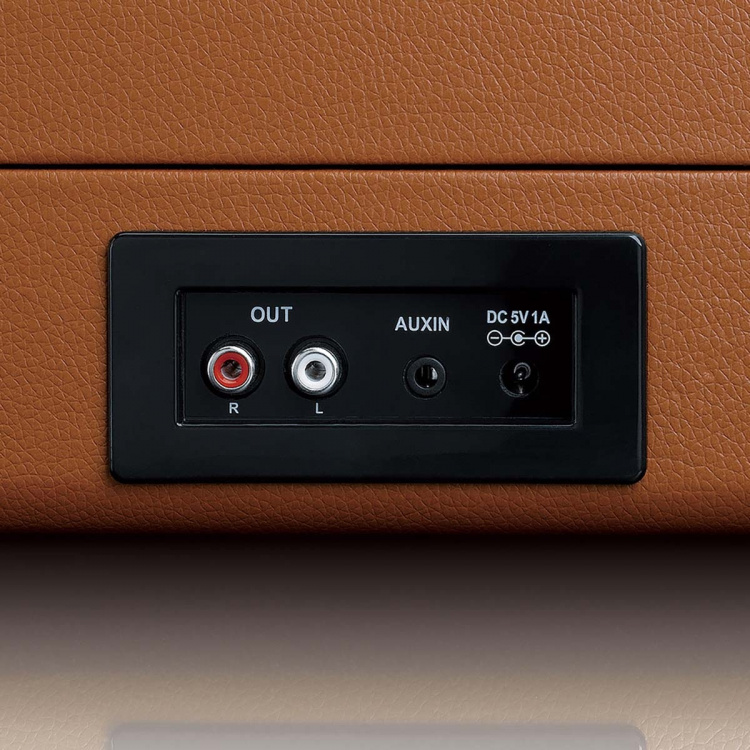 Lenco Kuffertpladespiller med 2 indbyggede højttalere Brun