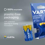 Varta Alkaline Batteri C 1.5 V High Energy 2-Bobler