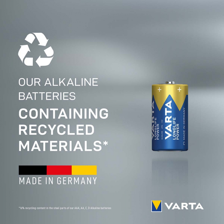 Varta Alkaline Batteri C 1.5 V High Energy 2-Bobler