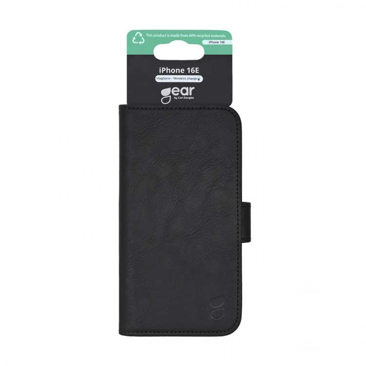 Gear Wallet iPhone 16e Classic 3 Kort MagSerie Sort