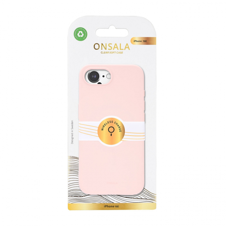 Onsala Mobilcover iPhone 16e Sil Touch MagSerie Chalk Pink Onsala Mobilcover iPhone 16e Sil Touch MagSerie Chalk Pink