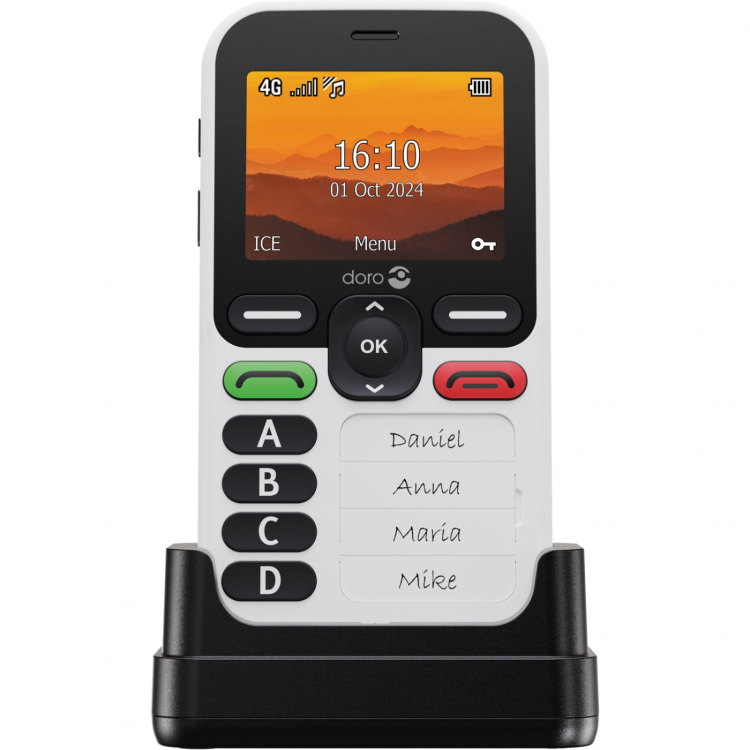 Doro Mobiltelefon 4G Leva X10 Vit/Svart, Fyndvara