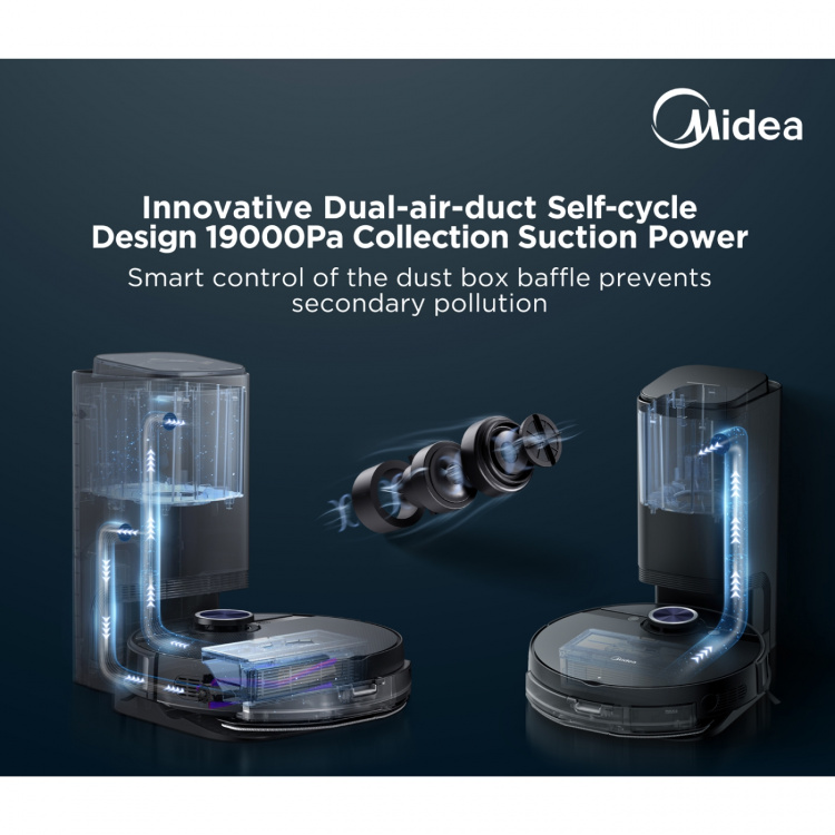 Midea Robotdammsugare S8+ med Dockningstation Midea Robotdammsugare S8+ med Dockningstation