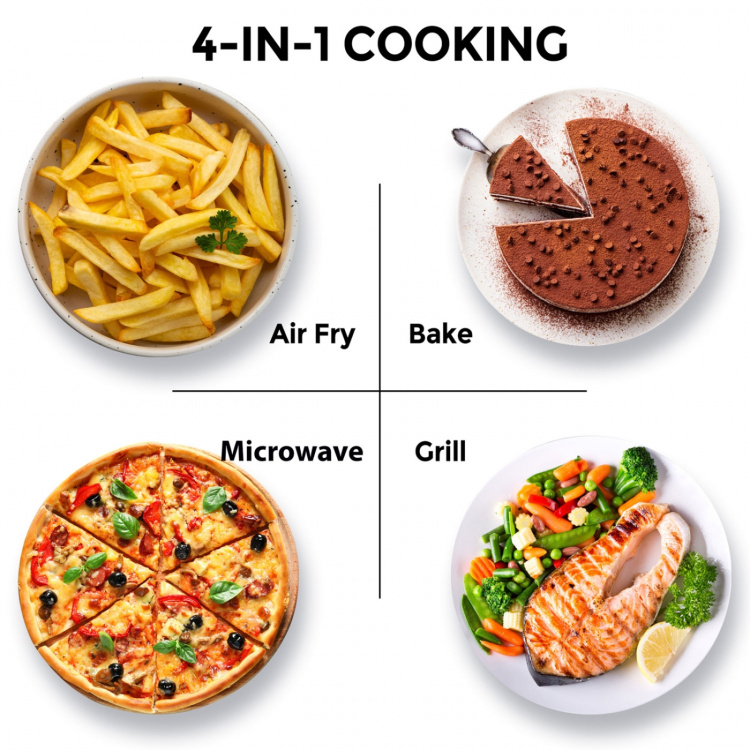 Toshiba Mikrovågsugn 26L, 3 i 1 Grill/Airfryer 900/1000/2100W