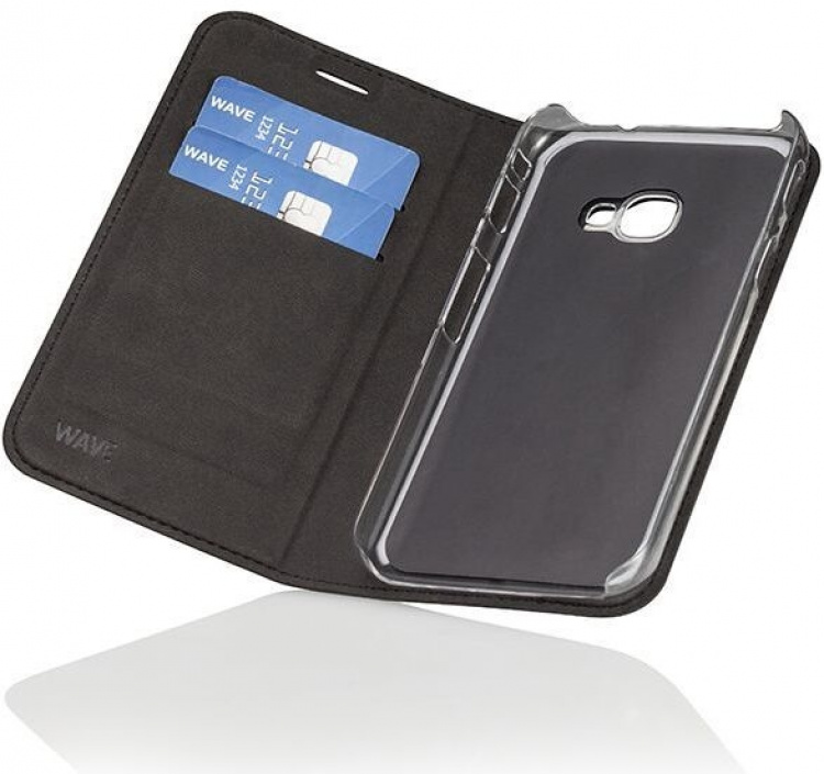 Wave BookCase beskyttelsesetui, Samsung Galaxy Xcover 4 / 4S, sort