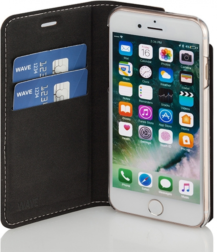 Wave BookCase beskyttelsesetui, iPhone 6 / 6s / 7 / 8 / SE, rosaguld