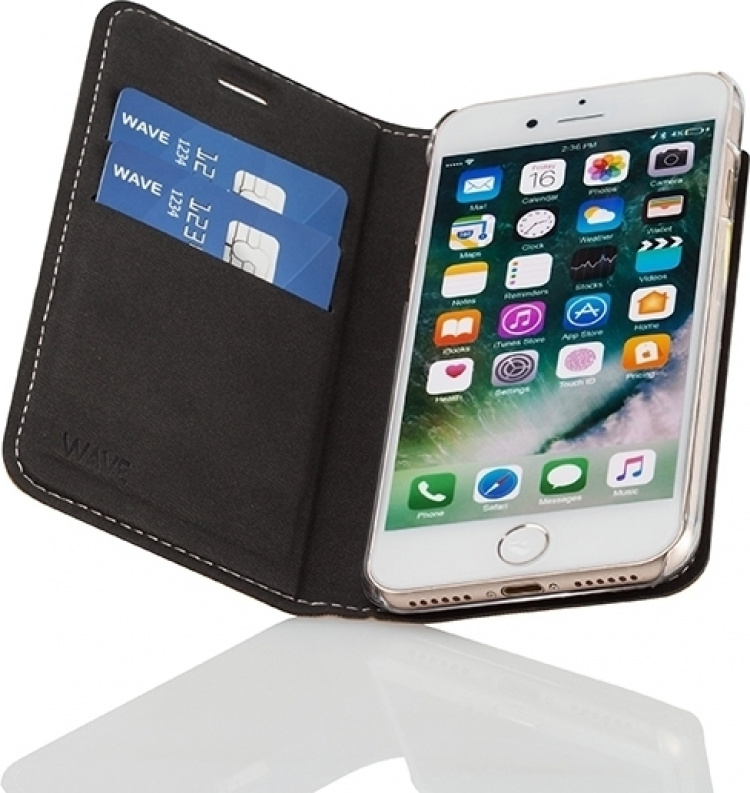 Wave BookCase beskyttelsesetui, iPhone 6 / 6s / 7 / 8 / SE, rosaguld