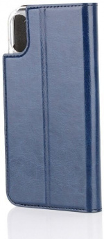 Wave BookCase beskyttelsesetui, iPhone X / Xs, mørkeblå