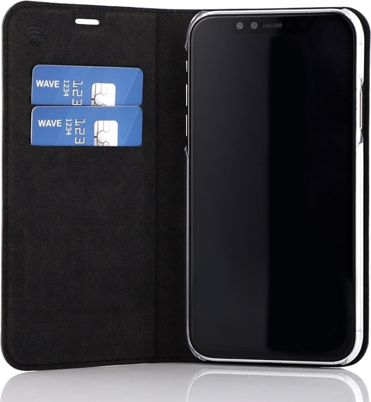 Wave BookCase beskyttelsesetui, iPhone XR, sort