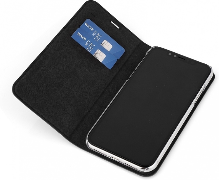 Wave BookCase beskyttelsesetui, iPhone XR, sort