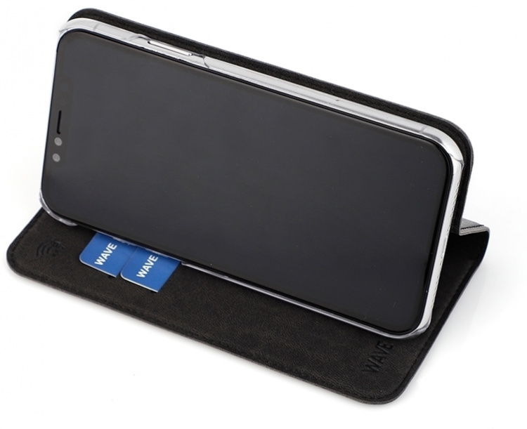 Wave BookCase beskyttelsesetui, iPhone XR, sort