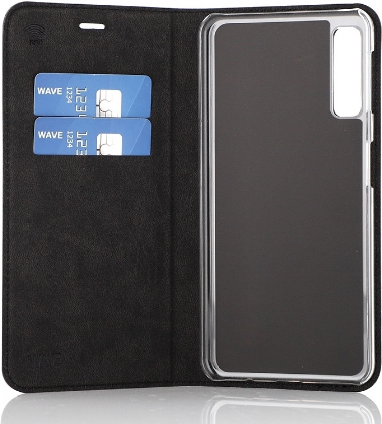 Wave BookCase beskyttelsesetui, Samsung Galaxy A7 (2018), sort