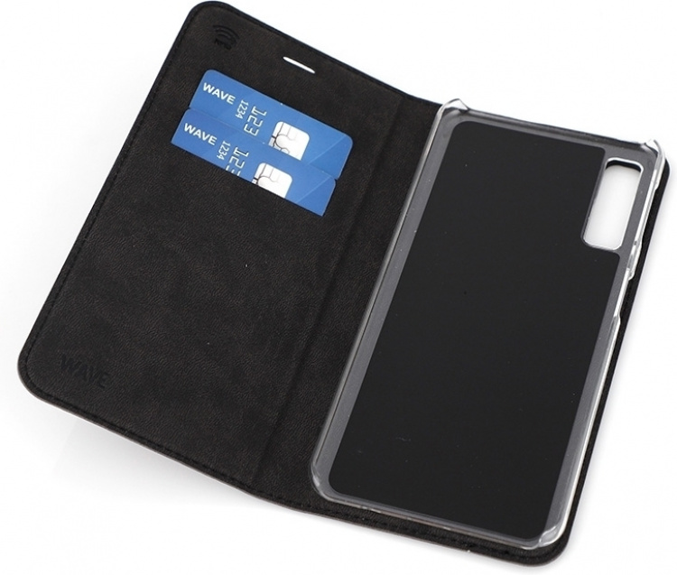 Wave BookCase beskyttelsesetui, Samsung Galaxy A7 (2018), sort