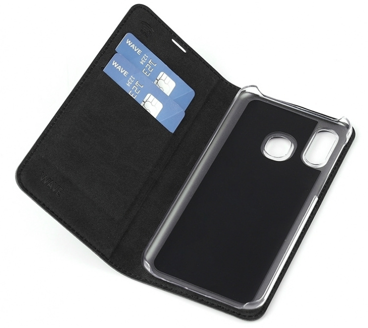 Wave BookCase beskyttelsesetui, Samsung Galaxy A40, sort