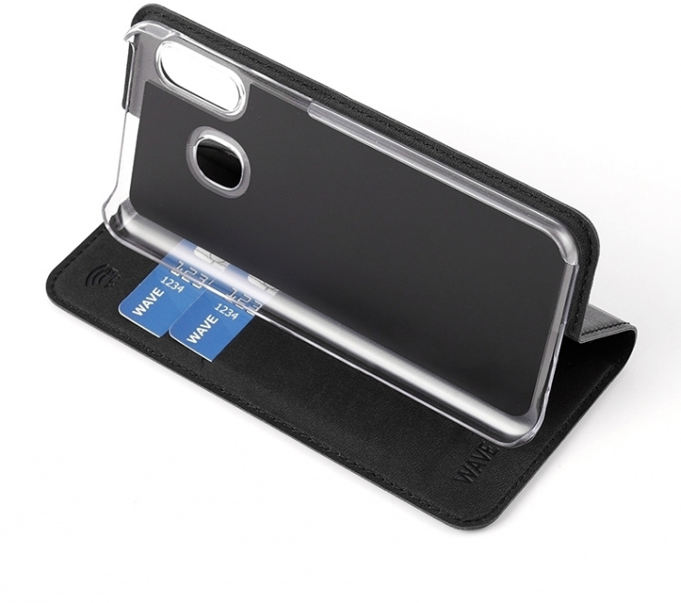 Wave BookCase beskyttelsesetui, Samsung Galaxy A40, sort