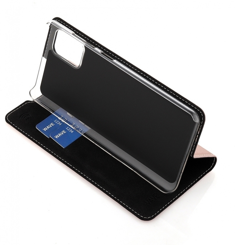 Wave BookCase beskyttelsesetui, Samsung Galaxy A51, rosaguld