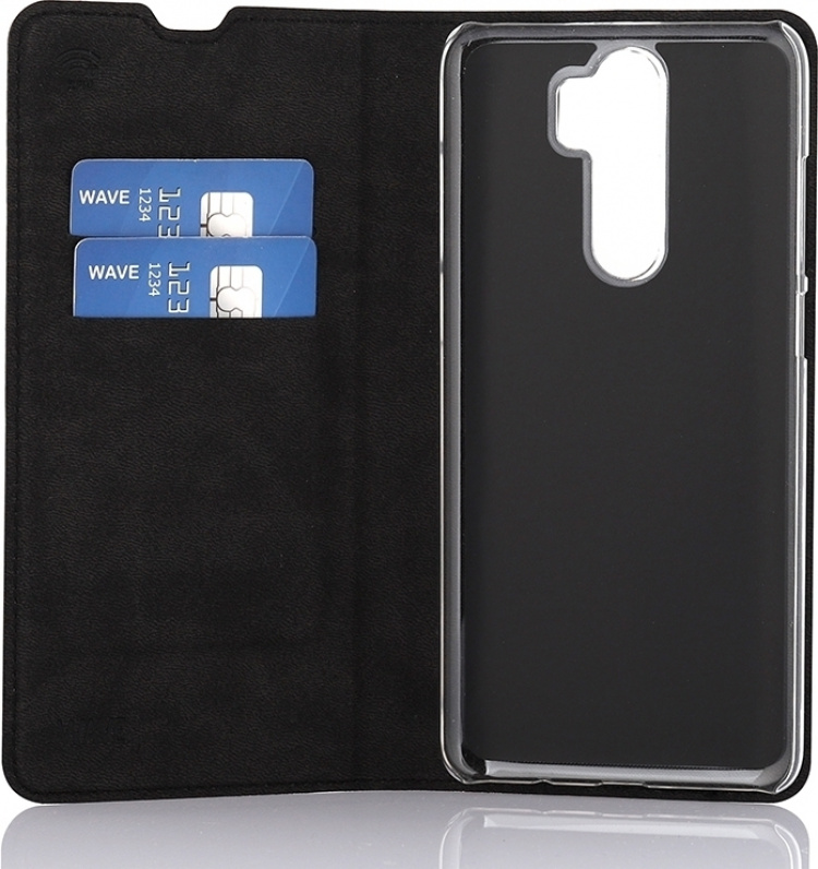 Wave BookCase beskyttelsesetui, Xiaomi Redmi Note 8 Pro, sort