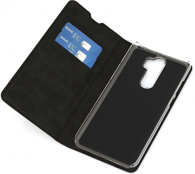 Wave BookCase beskyttelsesetui, Xiaomi Redmi Note 8 Pro, sort