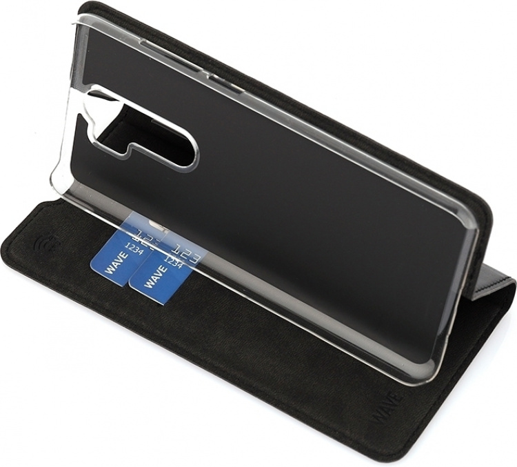 Wave BookCase beskyttelsesetui, Xiaomi Redmi Note 8 Pro, sort