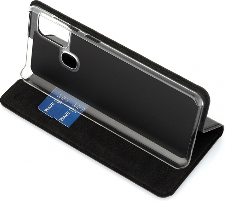 Wave BookCase beskyttelsesetui, Samsung Galaxy A21s, sort