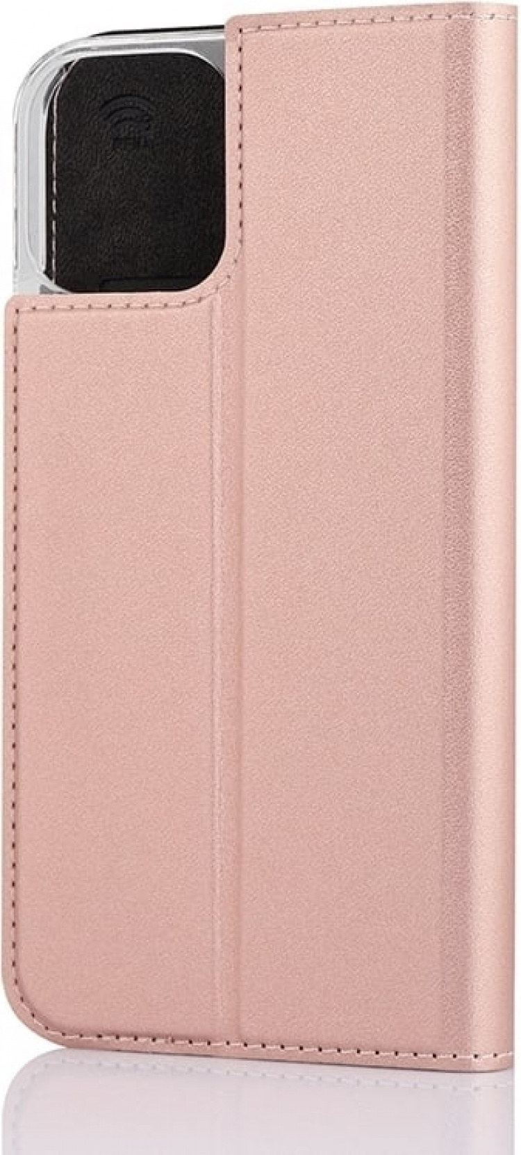 Wave BookCase iPhone 12 Pro / iPhone 12-etui, rosaguld