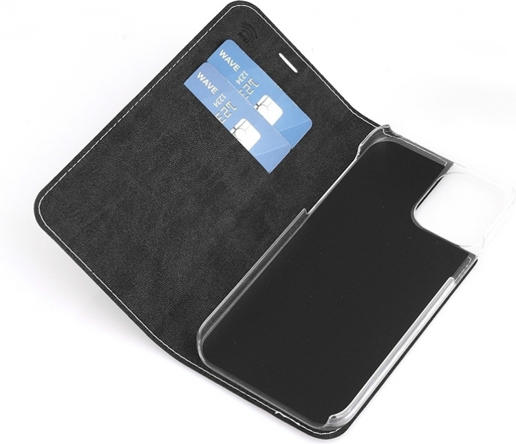 Wave BookCase iPhone 12 Pro / iPhone 12-etui, rosaguld